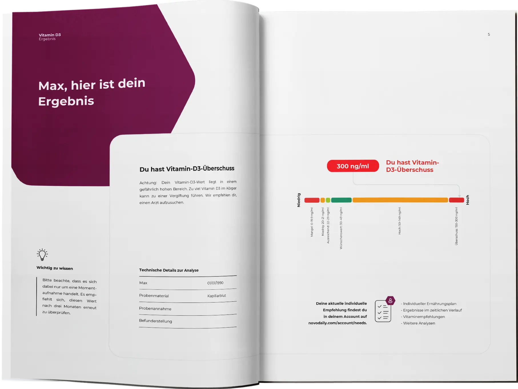 Blutanalyse: Vitamin D3